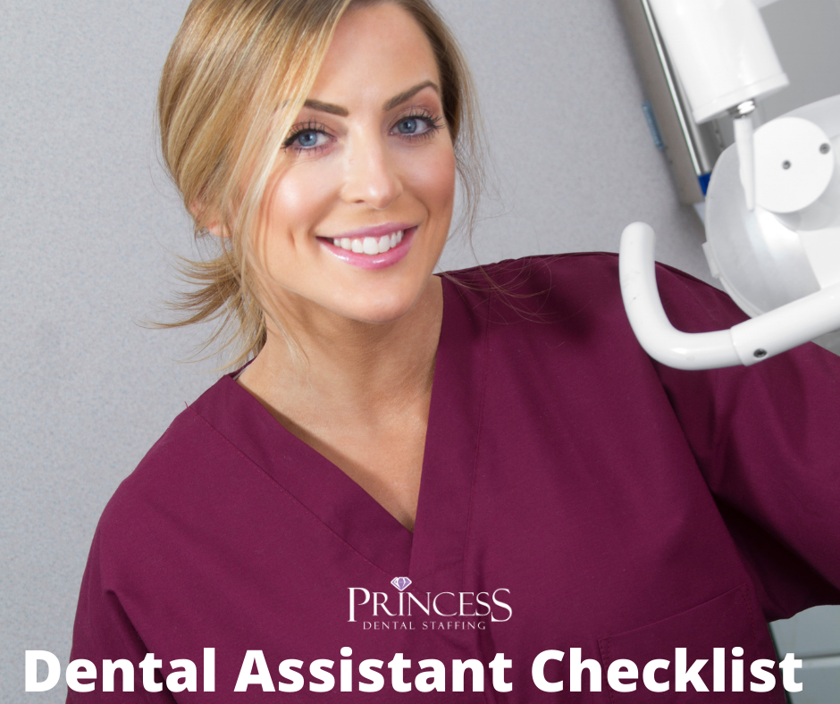Dental Assistant Skills Checklist Princess Dental Staffing 